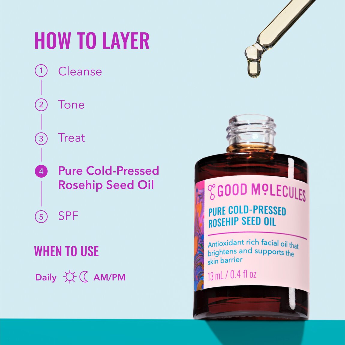 Good Molecules Pure Cold-Pressed Rosehip Seed Oil alternative view 4.
